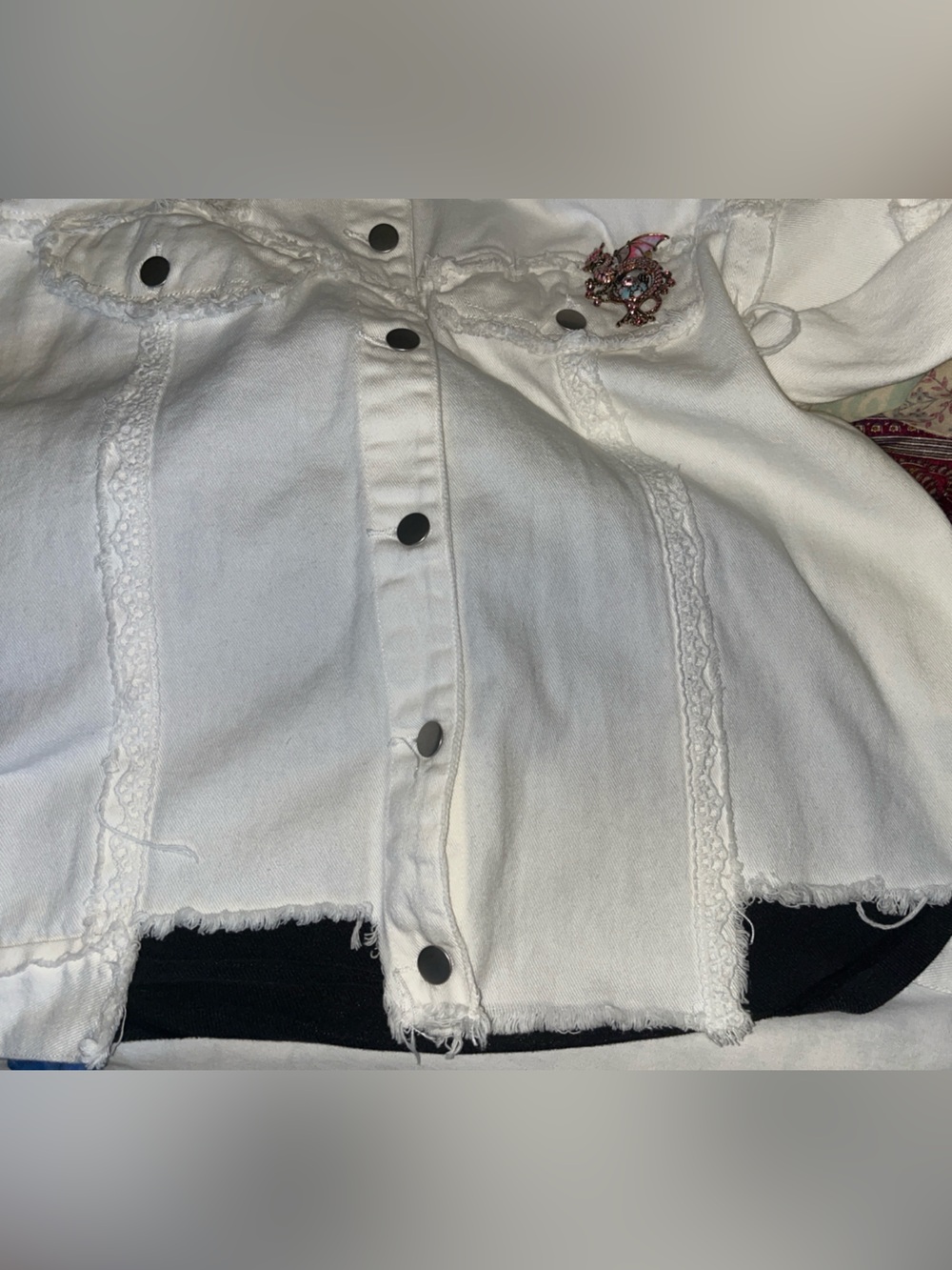 POL Distressed Denim Jacket – Size Small (NWOT) - Picture 7 of 7